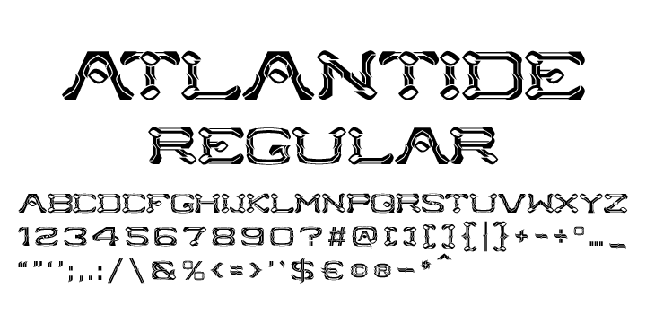 Пример шрифта Atlantide #4